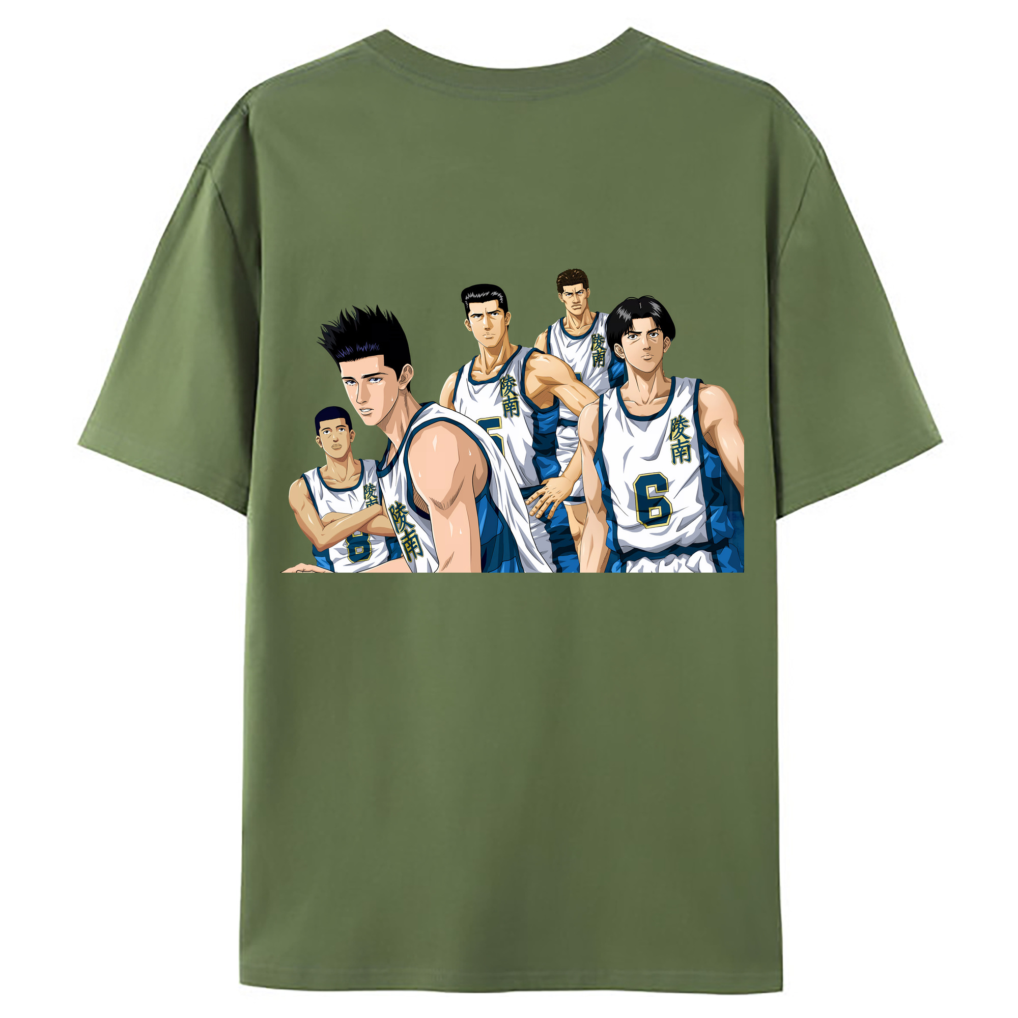 （画像用） SLAM DUNK／スラムダンク 綿100％ メンズ半袖Tシャツ（バックプリント） 通気性